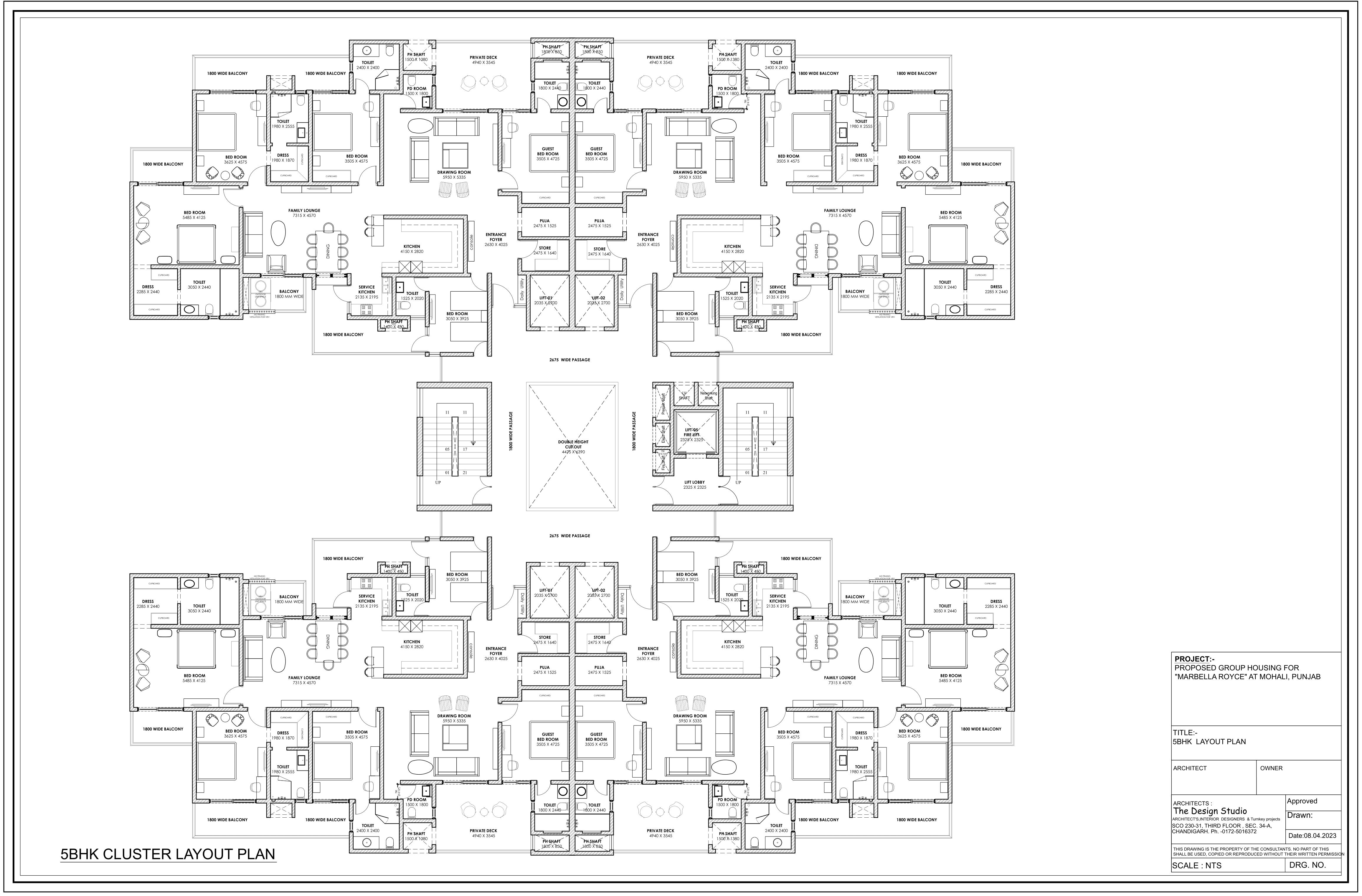 5BHK CLUSTER LAYOUT PLAN